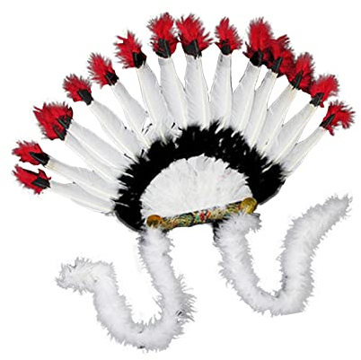 chiwanji Feder-Kopfschmuck, amerikanischer Häuptling, Indianer-Ureinwohner-Hut, Haarband, Dekoration, Kopfbedeckung, Stirnband, Kopfbedeckung für