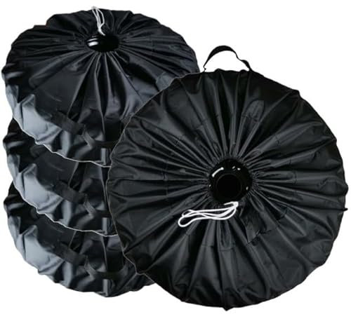 Reifentasche Universal 13-19 Zoll 19-23 Zoll Auto Reifen Abdeckung Fall Ersatz Reifen Rad Tasche Reifen Ersatz Lagerung Tote Polyester Oxford Tuch (Color : 4PCS Black L Size)