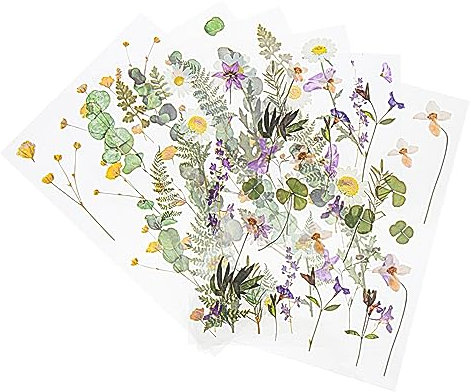 VILLCASE 3stücke Pflanzenaufkleber Selbstklebende Blüten Und Blattmuster Für Scrapbooking Journaling Projekte Wasserfeste Pet Aufkleber Für Notizbücher Tagebücher Handkonten