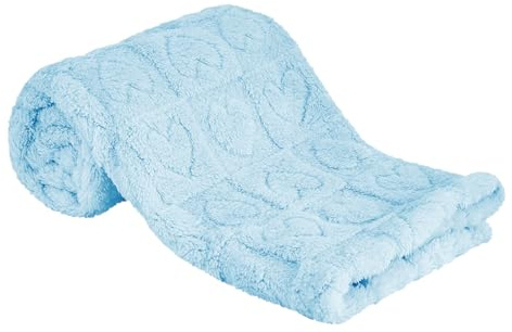 Manta de Forro Polar Sherpa a Cuadros con Forma de corazón, Ultra Suave y esponjosa, Manta de bebé de Primera Calidad para niños y niñas, acogedora, para bebé, recién Nacido, cobija para Cuna,
