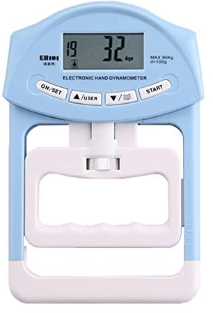 JOERBABU Dinamómetro digital de mano, medidor de fuerza de agarre, captura automática, potencia de agarre electrónico, 0-120 kg/268ld