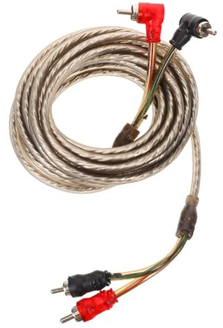 PartyKindom 5m Car Audio Connector Kit Speaker Wire to Rca Adapter Subwoofer Installation Compatible Car and Subwoofer