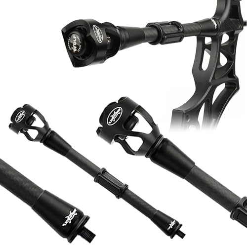 ZSHJGJR Compoundbogen Stabilisator mit 3K Carbon und Gewichteten Vibration Dämpfern 7 9 12 15 Vibration Absorber Schockdämpfer für Outdoor Jagd Bogenschießen Zubehör