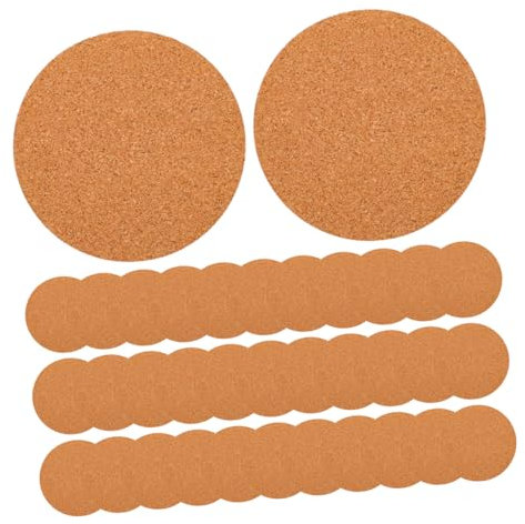 NAMOARLY 50piezas Posavasos Adhesivos Redondos De Corcho Unidades Tapas Protectores para Tazas De Té Posavasos De Corcho Antideslizantes para Cocina