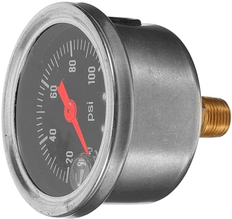 TOPBATHY Manomètre de Pression d'Essence 0-100Psi Accessoire de Voiture 1/8Npt Outil de Test de Carburant Compatible la Plupart des Voitures