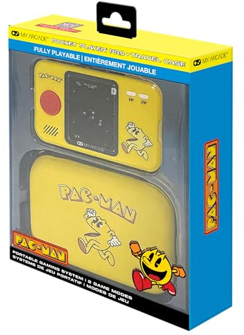 My Arcade Pac-Man Pocket Player Pro and Travel Case: 2.75 Color Display, Retro Gaming Consoles, Arcade Classics