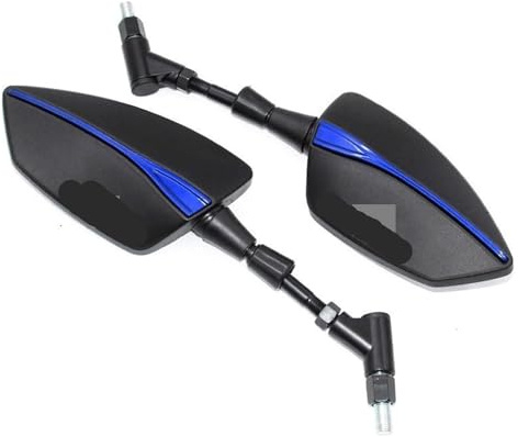Lenkerendenspiegel Motorrad Für Suz&uki SV 650 SV650X SV650/S Universal Motorrad Spiegel Rückspiegel Rückspiegel Motorrad Spiegel Rückspiegel(Blau)