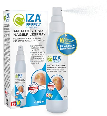 IZA Effect - Fußpflegespray 2x 100ml - Fuß Spray zur täglichen Pflege, pflegt Haut & Nägel - Fuß Hygiene Spray für Frische & Hygiene, unterstützt gesundes Fußklima - einfache Anwendung ohne Auswaschen