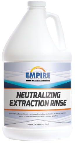 Empire Cleaning Solutions Neutralizing Extraction Rinse, Concentrated Neutralizing Agent for Extraction & Rinse in the Cleaning Process for Carpet & Upholstery, Emulsifier & Neutralizer, 1 Gallon