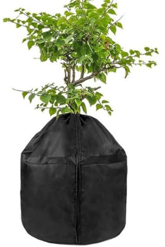 Couvertures végétales de protection contre le gel, hiver plantes veste chaude arbustes couverture 18x20 pouces avec fermeture à glissière cordon de serrage tissu Oxford pour les (D18*H20 inch)