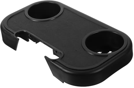 Beatifufu Portavasos para Silla Plegable de Playa, Soporte Portátil Negro Pequeño, Material Resistente, Diseño Plegable y Estable, Adecuado para Camping y Exteriores, Accesorio Práctico