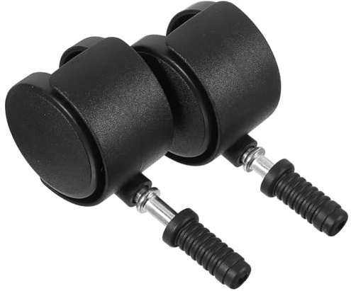 CLISPEED 2 Zoll Abs Stuhlrollen Mit Bremse M7 Stift 7mm Stabile Möbelrollen Für Bürostühle Ersatz Für Schreibtisch Und Couchtischrollen 2 Stück Schwarz