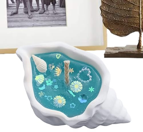 Candela A Conchiglia – Gesso Conchiglia Gelatina 11x6x5cm | Candela Profumata Fatta A Mano (Di Soia) | Candelina Decorativa Profumata | Elegante Accessorio Per Profumo Domestico, Regali E At