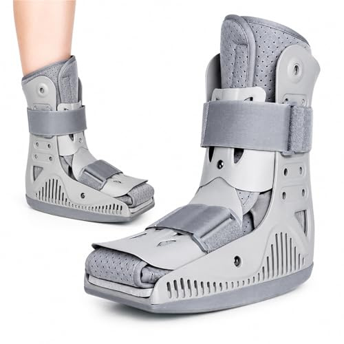 Tutore Stivale Ortopedico Gonfiabile Camminatore per Frattura Piede e Caviglia Supporto Notturno per Fascite Plantare e Lesioni ai Tendini Regolabile Unisex(S)