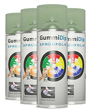 Gummi Dip Sprühfolie, Effekt Spray, 4er Set, 4x400 ml (Leucht Effekt)