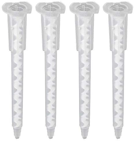 Xiaoyztan 50 Pcs 1.3ml Epoxy Mixing Nozzle Tip or Static Mixer Plastic Resin Mixing Tip for AB Glue Adhesive Gun Applicator