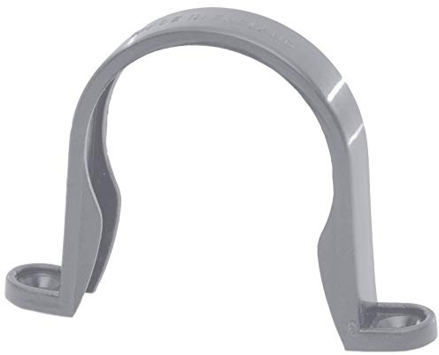 Pack of 4 (Four) x POLYPIPE Mini 53mm RM326 Grey Gutter Round DOWNPIPE Bracket for shed, Conservatory, Porch etc NOT for Standard House guttering which is 68mm