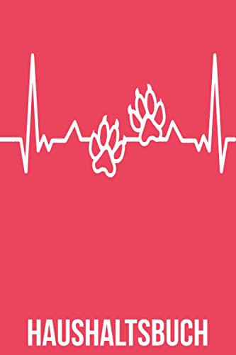 Haushaltsbuch: Haushaltsbuch für 12 Monate zum Eintragen: Finanzen organisieren, planen und verwalten - Sehr Übersichtlicher Planer für Gehalt, ... u.v.m / Heartbeat Herzschlag Pfote Katze