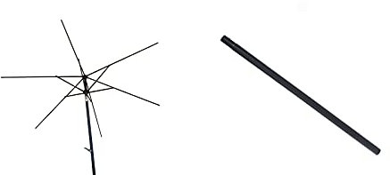 Garden Haven ® 2.7m Parasol I Canopy I Base Pole I Frame I Replacement Spare Parts (Base Pole 38mm Diameter, Dark Grey)