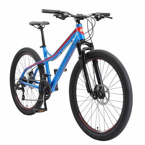 BIKESTAR Bicicleta de montaña Hardtail de Aluminio, 21 Marchas Shimano 26 Pulgadas | Mountainbike con Frenos de Disco Cuadro 16 MTB | Azul