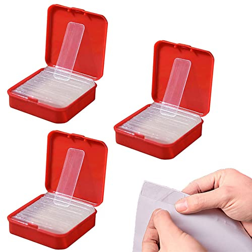 Sovtay Reusable Multifunctional Double Sided Adhesive Tape, 60 Pcs/Box Powerful Double-Sided Tape, Non-marking Double-sided Tape, Transparent Double Sided Tape, Nano Adhesive Tape (3 box)