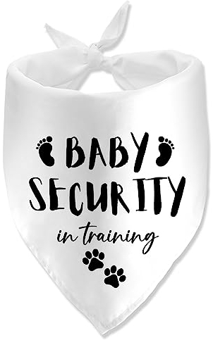 Baby Security in Training Gedruckt Hund Bandana Haustier Schal Hund Schwangerschaft Ankündigung Bandana Schwangerschaft Hund Bandana für Hunde Haustier Zubehör für Hundeliebhaber Schwangerschaft