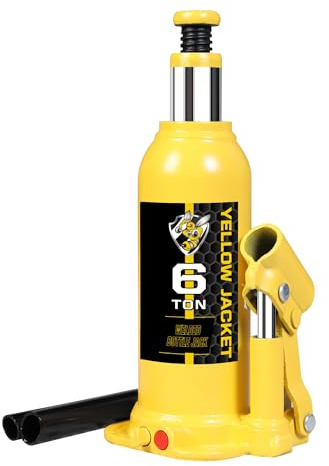 YELLOW JACKET 6 Ton Muti-Directional Welded Bottle Jack(12,000lb) for Car, Pickup, Truck, RV, Auto Repair