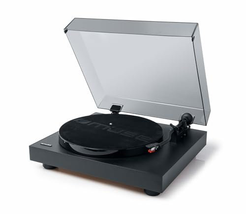 Platine vinyles Muse MT-105 B avec Fonction d'arrêt Automatique et Adaptateur d'enregistrement 45 TR/Min Noir MT-105B