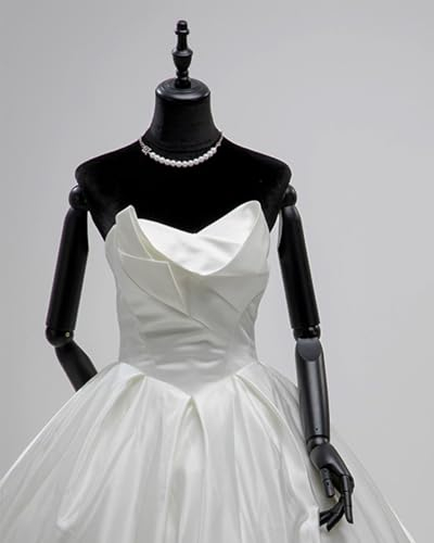 Schaufensterpuppe Hochzeitskleid-Schaufensterpuppe, Weibliche Schaufensterpuppe mit Ständer, Beweglicher Halbkörper-Mannequin-Torso für Die Präsentation von Kleidung, Kleidern und Schmuck ( Color : St