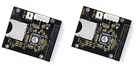 Nuhikap 2X SD to 3.5 Inch IDE 40 Pin Converter Card IDE SD Card Adapter SSD Embedded Storage Adapter Card IDE Expansion Card