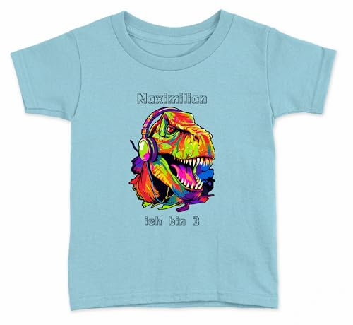 Personalisiertes Bügelbild Dinosaurier 3 für einen Besonderen Menschen in Ihrem Leben zum selber Aufbügeln mit Wunsch Namen Text Junge Mann UNISEX Transfer Geburtstag Geschenk Vater Sohn