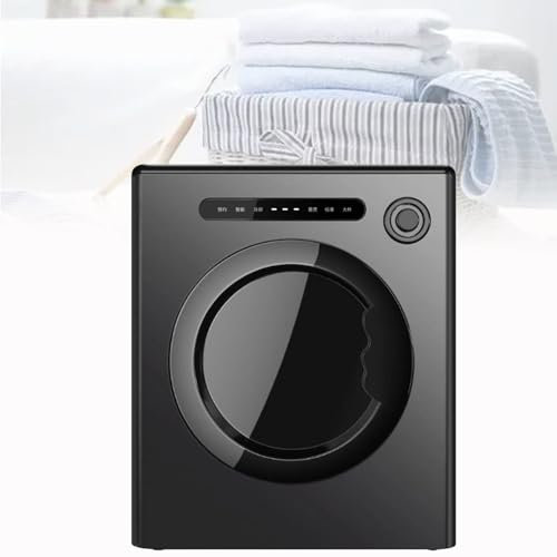 Spdazzleburst Compact Laundry Dryer, Portable Drying Machine, Small & Lightweigh, Large Capacity, Compact Clothes Dryer, for Small Space, Apartment, Dormitory, Bedroom,Black