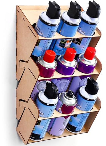fanelod Aufbewahrungsregal für Sprühfarbendosen, an der Wand montiertes Aerosoldosenregal aus, Farbdosen-Organizer für die geschlossene Lagerung von Anhängern, Geschäften, Garagen und Arbeitsplätzen