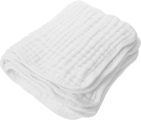 Toyvian 6st Muslin Burp Cloths Och Babyhanddukar Bomull Multifunktionella Torkdukar För Nyfödda Snabbabsorberande Och Att Tvätta