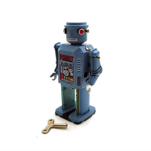 AYUNJIE Wind Up Toy MS416 Big Eye Robot Iron Robot Retro Tin Toy Creative Kids Gift for Boys Girls Parent-Child Interaction
