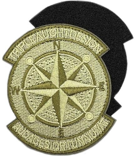 Toppa ricamata con bussola militare con velcro – Rosa dei venti tattica verde oliva – Ideale per zaini, giacche, abbigliamento, airsoft, scout, sopravvivenza o avventura 9 x 7,5 cm