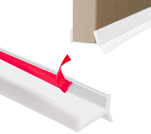 Küchenleiste Abdichtungsprofil für Küchensockel für 15mm 16mm 17mm 18mm Sockelleiste Küche Dichtprofil, 3.0M Transparent Hohe Elastizitä Silikonkautschuk Einbau-Küche Sockel-Abdichtungsprofil (Weiß)