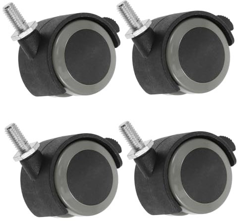 jojofuny 4pezzi Ruote Girevoli Gradi Per Sedie Da Ufficio Ruote Senza Freno Per Mobili Realizzate Materiali Resistenti Funzionamento Silenzioso Per Scrivanie e Sedie Da Computer