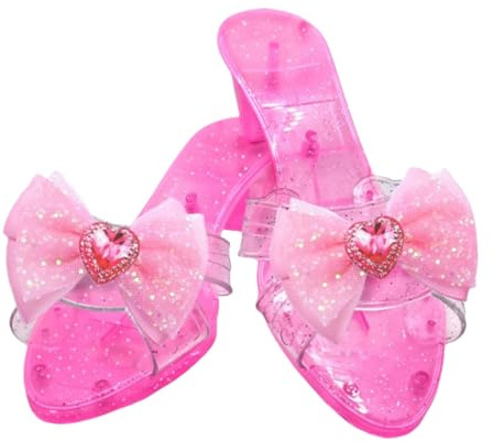 Scarpe Tacco Bambina, Scarpe da Principessa con Fiocco, Giocattoli per Giochi di Ruolo, Sandali in Gelatina per attività di Gioco di Ruolo Come Spettacoli Teatrali O Eventi Cosplay