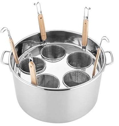 CCKUYT Cuocipasta, Multifunzionale con divisore e scolapasta, pentola in Acciaio Inox per Cucina Domestica, pentola per Cottura Commerciale