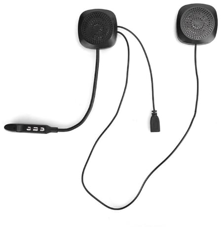 TKSE BT 5.0 - Auriculares Bluetooth para casco de motocicleta, auriculares con micrófono estéreo/manos libres/auriculares de llamada/antiinterferencia/largo tiempo de trabajo