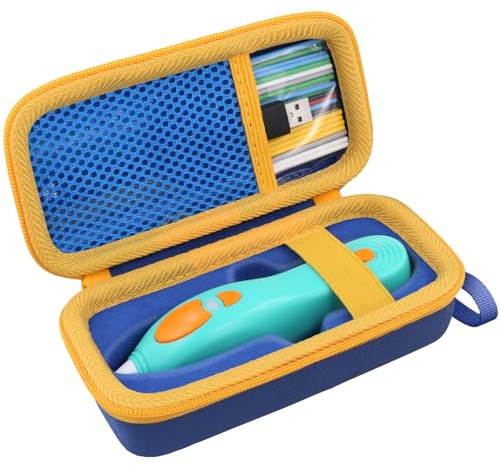 co2CREA Custodia Rigida per 3Doodler Start+ Essentials Set di Penna 3D | Cassa Solo, Custodia EVA Antiurto con Laccetto da Polso e Tasca a Rete Interna per Viaggi all'Aperto