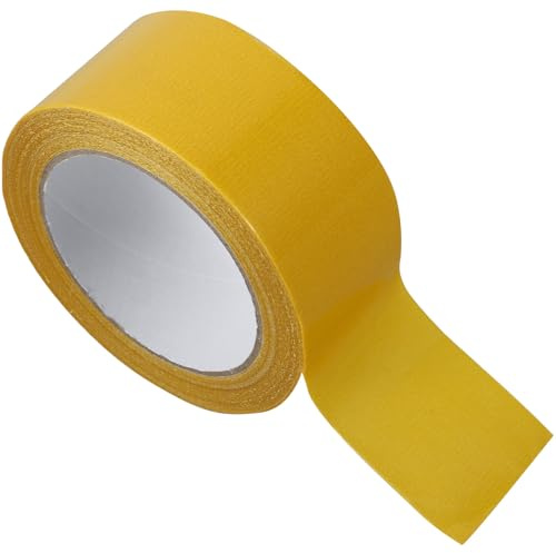 Healeved Heavy Duty Yellow Fabric Mesh Tape 5cm x 20m Double-Sided Cloth Repair Tape for Carpet and Insulation for DIY and Craft Use