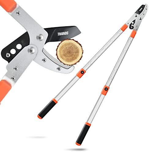 Thanos Ébrancheur extensible 711 à 1016 cm avec poignée en aluminium léger élagueur manuel pour élaguage des arbres fruitiers élagage en pot aménagement paysager capacité de coupe jusqu'à 48 cm