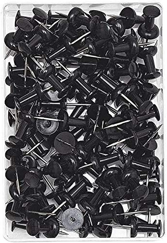 Wedo 54201 Pinnadeln Diabolo-Form, Länge 2,3 cm, Kopfdurchmesser 9 mm, Nadellänge 1,1 cm, 500 Stück in Klarsichtdosen