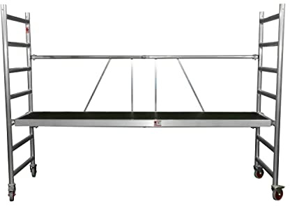 JUMBO Rollgerüst 250 SK | Alu Gerüst | Plattform mit oder ohne Luke 75 x 250 cm | Zimmerfahrgerüst, Aluminium Rollrüstung | bis 3,0 m Arbeitshöhe | DIN EN 1004 | erweiterbar (Plattform mit Durchstieg)