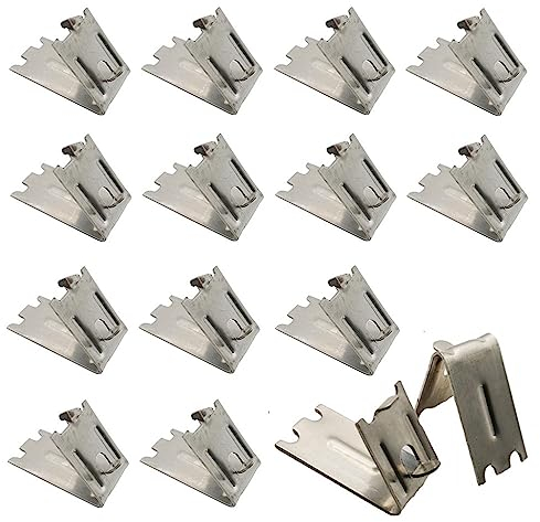 CAASFOOY 25 clips de estantes para frigorífico, clip para estante del congelador, soporte para estante del refrigerador, acero inoxidable, clip para estante para frigorífico,