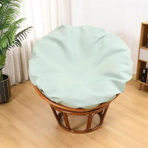 TENAGE Papasan-Kissenbezug, für drinnen und draußen, wasserdicht, Papasan-Schonbezug, Papasan-Bezug für Kissen mit Reißverschluss und Bändern, maschinenwaschbar, 120 cm, Peagreen