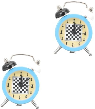 ABOOFAN 2 Stücke Retro Runde Wecker Timer Stumm Alarm Uhren Für Haushalt Desktop Timer Mini Wecker
