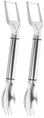 HOLIDYOYO 2pezzi Forchette Slicer Inossidabile Per Anguria e Strumento Portatile Per Affettare e Facile Utilizzo